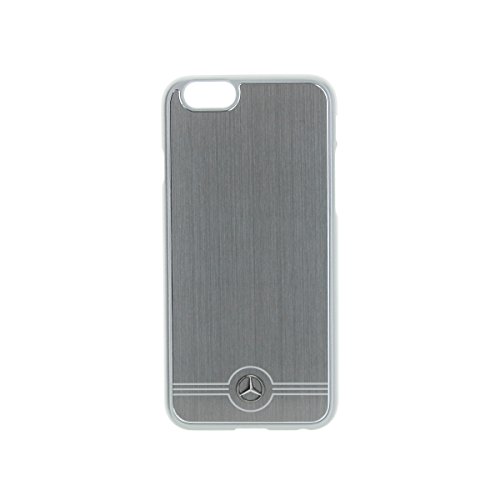 3700740361375 - MERCEDES-BENZ OFFICIAL PURE LINE ALUMINUM HARD CASE FOR (IPHONE 6/6S) SILVER- MEHCP6BRUAL