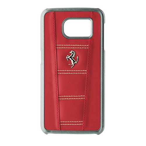 3700740362075 - OFFICIAL FERRARI 458 RED REAL LEATHER HARD CASE FOR SAMSUNG GALAXY S6