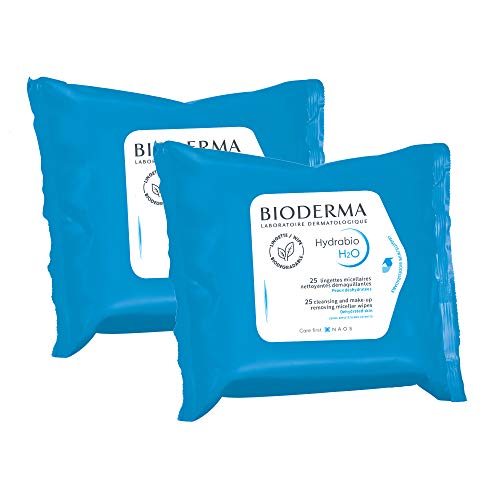 3701129802649 - BIODERMA HYDRABIO H2O WIPES - CLEANSING AND MAKE-UP REMOVING MICELLAR WIPES - DEHYDRATED SKIN, 50 CT.