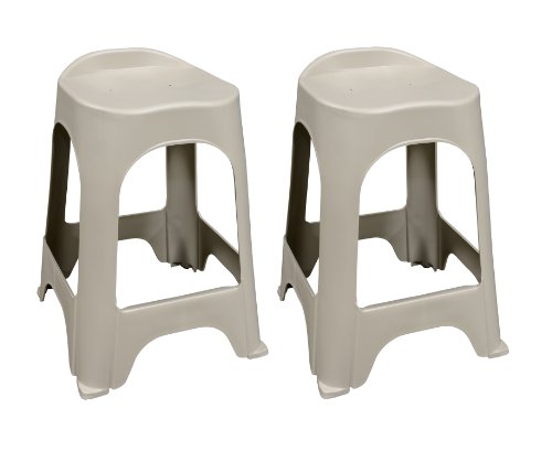 0037063114016 - ADAMS MANUFACTURING 8351-23-3702 REAL COMFORT 2-PACK BAR STOOL, 24-INCH, DESERT CLAY