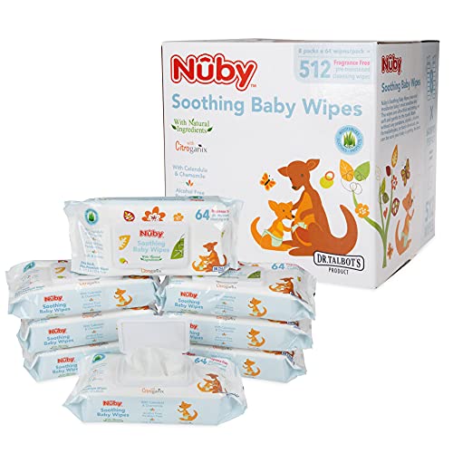 0370797621642 - NUBYS SOOTHING ULTRA PREMIUM BABY WIPES NATURALLY INSPIRED WITH CHAMOMILE, ALOE, AND CITROGANIX, FRAGRANCE FREE, EXTRA THICK, 512 COUNT