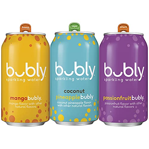 0371904086576 - BUBLY SPARKLING WATER, SUMMER VARIETY PACK, 12OZ CANS (18 PACK)