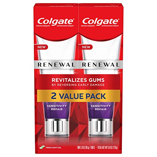 0372888839493 - COLGATE RENEWAL GUM TOOTHPASTE FOR GUM HEALTH, TEETH SENSITIVITY REPAIR, FRESH MINT GEL - 3 OUNCE (2 PACK)