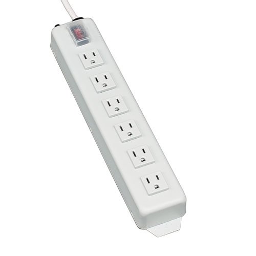 0373321274260 - TRIPP LITE 6 OUTLET HOME & OFFICE POWER STRIP, 6FT CORD WITH 5-15P PLUG (TLM606NC)