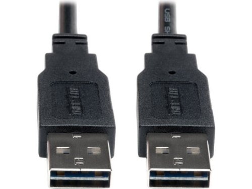 0037332179401 - TRIPP LITE UNIVERSAL REVERSIBLE USB 2.0 HI-SPEED CABLE (REVERSIBLE A TO REVERSIBLE A M/M) 10-FT.(UR020-010)