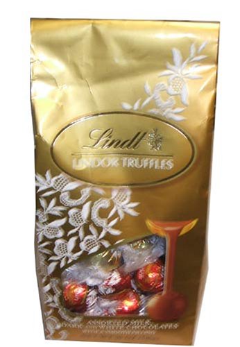 0037466035642 - LINDOR TRUFFLES ASSORTED MILK DARK AND WHITE CHOCOLATES WITH A SMOOTH FILLING BAG