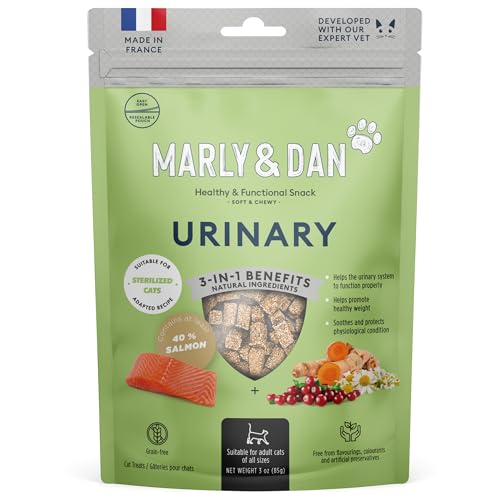 3760388060191 - MARLY & DAN SALMON TREATS FOR CATS WITH BREWERS YEAST & GREEN TEA, URINARY RECIPE