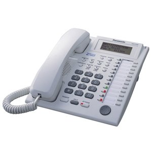 0037988851614 - PANASONIC 24-BUTTON PROPRIETARY TELEPHONE WITH LCD AND TALKING CALLER ID, WHITE