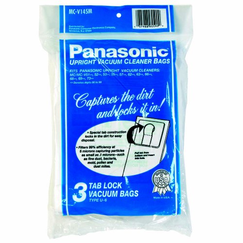 0037988955909 - PANASONIC PAPER BAG MICRO-LINED FOR MC141M, 3 BAGS PER PACK;U-6
