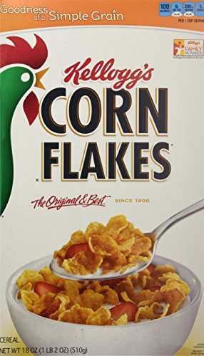 0038000001222 - CORN FLAKES CEREAL, ORIGINAL, 18 OUNCE (PACK OF 12)