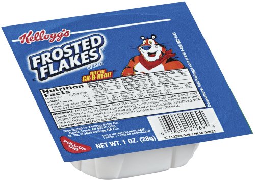 0038000015960 - KELLOGG'S FROSTED FLAKES CEREAL, 1-OUNCE BOWLS (PACK OF 96)