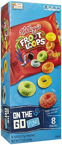 0038000113895 - KELLOGG'S FROOT LOOPS ON THE GO CEREAL POUCHES - FROOT LOOPS - 8 CT