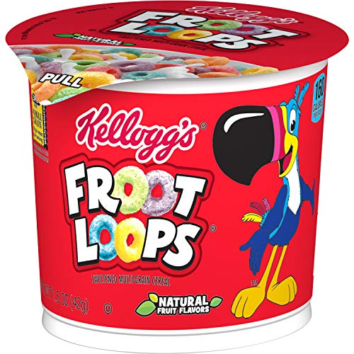0038000125706 - KELLOGGS FROOT LOOPS, BREAKFAST CEREAL IN A CUP, LOW FAT, BULK SIZE, 1.5 OUNCE (12 COUNT)