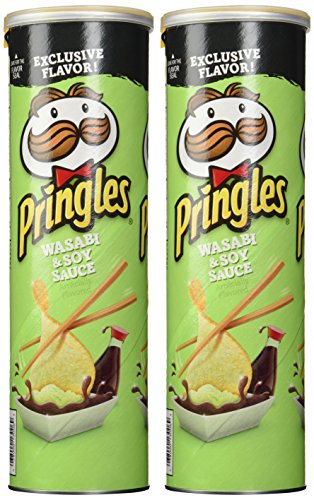 0038000130069 - PRINGLES WASABI AND SOY SAUCE POTATO CRISPS - 2 CANISTERS