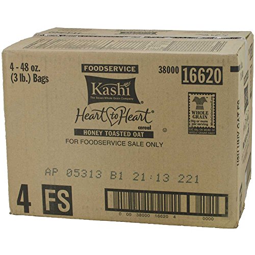 0038000166204 - KELLOGGS KASHI HEART TO HEART HONEY TOASTED OAT CEREAL, 48 OUNCE -- 4 PER CASE.