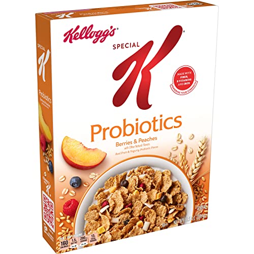 0038000172496 - KELLOGG’S SPECIAL K PROBIOTICS, BREAKFAST CEREAL, BERRIES AND PEACHES, LOW FAT, 10.5OZ BOX