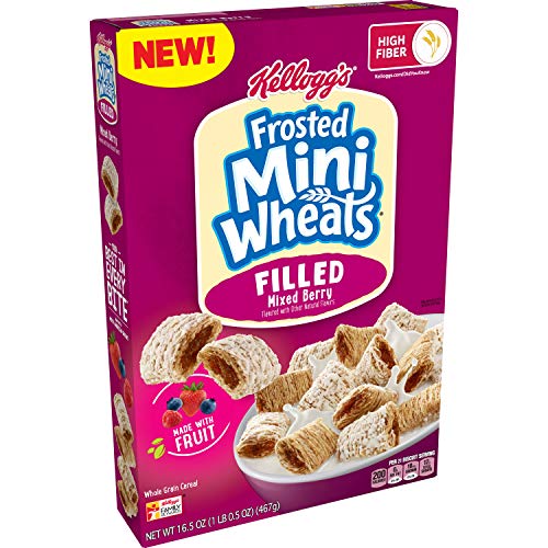 0038000218163 - KELLOGG’S FROSTED MINI-WHEATS FILLED, BREAKFAST CEREAL, MIXED BERRY, 16.5OZ BOX
