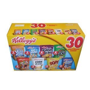 0038000220517 - KELLOGG'S CEREAL 30 INDIVIDUAL BOX VARIETY PACK 32.73 TOTAL OUNCES - VALUE BOX