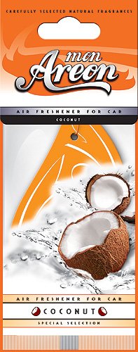3800034952361 - AREON MON MODERN CLASSIC DESIGN HANGING CAR AIR FRESHENER, COCONUT SCENT