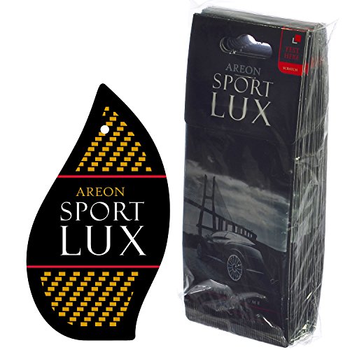 3800034957984 - AREON SPORT LUX QUALITY PERFUME/COLOGNE CARDBOARD CAR & HOME AIR FRESHENER, SILVER (PACK OF 3)