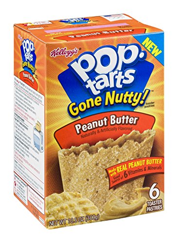 0038000766152 - POP-TARTS GONE NUTTY PEANUT BUTTER TOASTER PASTRIES (CASE OF 12)