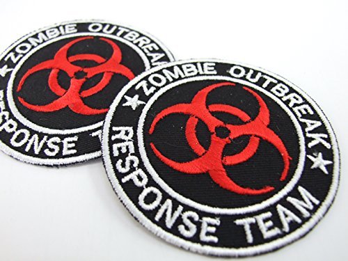 3800309842199 - onekool 2 X zombie outbreak response team iron on patch. 