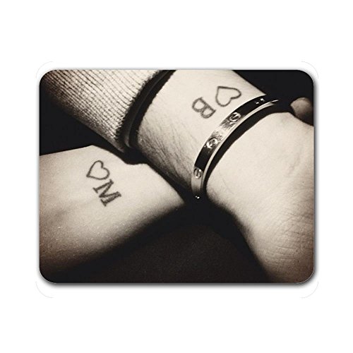 3803744320109 - THWO WRIST COUPLES TATTOOS LOVE MOUSE PADS 9.84(L)*7.787(W)
