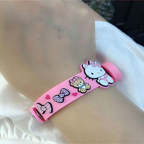 3808000556742 - NATURAL MOSQUITO REPELLENT BRACELETS, HELLO KITTY WITH REPLENISHER BEST FOR INDOOR, OUTDOOR AGAINST MOSQUITOES & GNATS BITES - 1PCS FOR ADULTS, KIDS - PROTECT YOUR FAMILY NOW - PINK