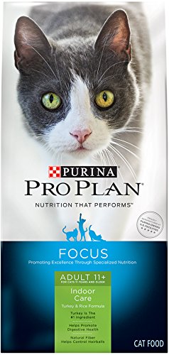 0038100131737 - PURINA PRO PLAN DRY CAT FOOD, FOCUS, ADULT 11 PLUS INDOOR CARE TURKEY AND RICE FORMULA, 7-POUND BAG, PACK OF 1