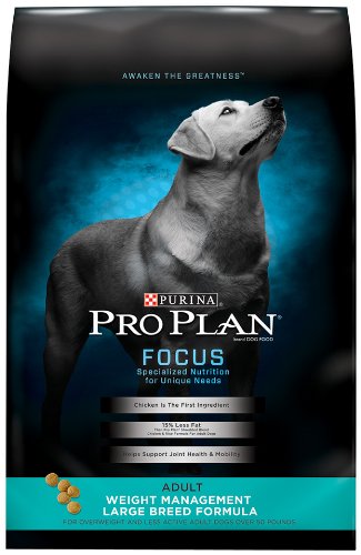0038100132505 - PURINA PRO PLAN DRY DOG FOOD, FOCUS, ADULT WEIGHT MANAGEMENT LARGE BREED FORMULA, 34-POUND BAG, PACK OF 1