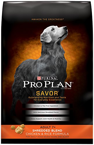 0038100140401 - PURINA PRO PLAN DRY DOG FOOD, SAVOR, SHREDDED BLEND ADULT 7+ CHICKEN & RICE FORMULA, 6-POUND BAG, PACK OF 1