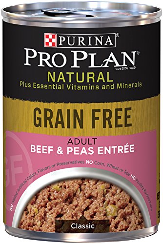 0038100153357 - PURINA PRO PLAN WET DOG FOOD, NATURAL, GRAIN FREE BEEF & PEA ENTRÉE, 13-OUNCE CAN, PACK OF 12