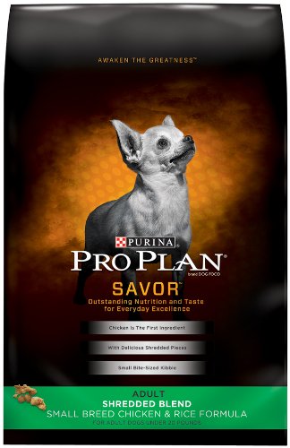 0038100160508 - PURINA PRO PLAN DRY DOG FOOD, SAVOR, SHREDDED BLEND ADULT SMALL BREED CHICKEN & RICE FORMULA, 18-POUND BAG, PACK OF 1