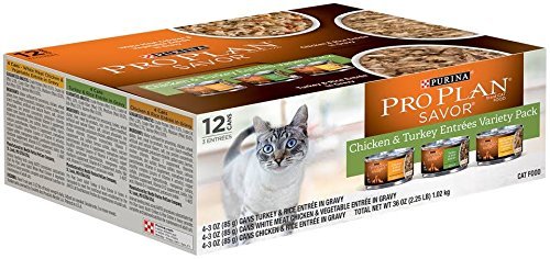 0038100166845 - PURINA PRO PLAN CANNED ADULT CHICKEN AND TURKEY VARIETY FOOD PACK, 2.25 LB.
