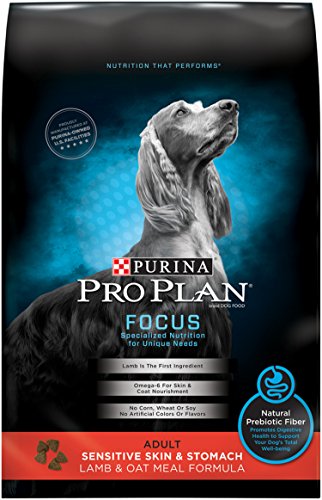 0038100175656 - PURINA PRO PLAN DRY DOG FOOD, FOCUS, ADULT SENSITIVE SKIN & STOMACH LAMB & OAT MEAL FORMULA, 4-POUND BAG, PACK OF 1