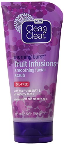 0381371154364 - CLEAN & CLEAR MORNING BURST FRUIT INFUSIONS SMOOTHING FACIAL SCRUB, YUMBERRY, 5.5 OUNCE (PACK OF 3)