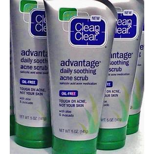 0381371154951 - CLEAN & CLEAR ADVANTAGE DAILY SOOTHING ACNE SCRUB 5 OZ. (3 PACK)