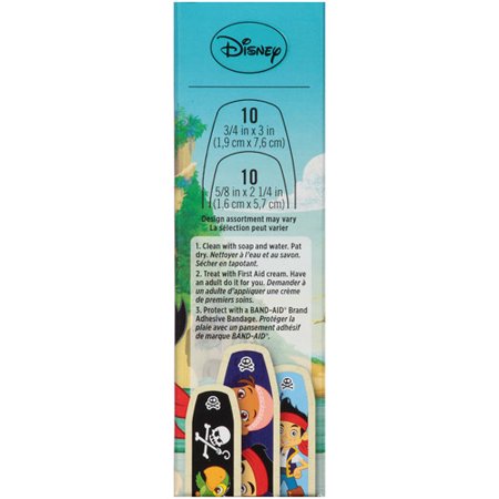 0381371155989 - BAND-AID BRAND ADHESIVE BANDAGES, JAKE AND THE NEVER LAND PIRATES, 20 COUNT (PACK OF 6)