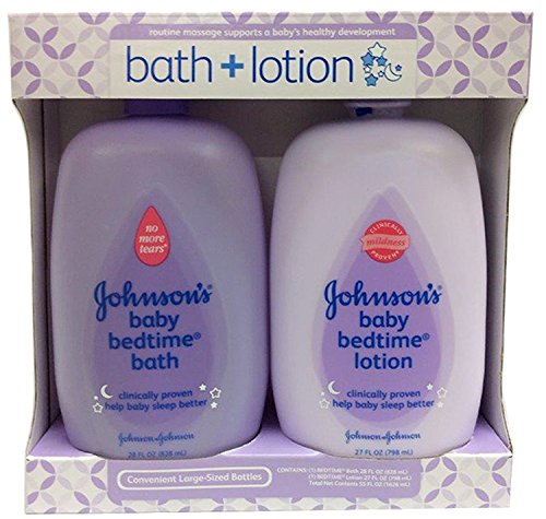 0381371164073 - JOHNSONS BABY BEDTIME BATH 28 OUNCE AND LOTION 27 OUNCE, GIFT PACK