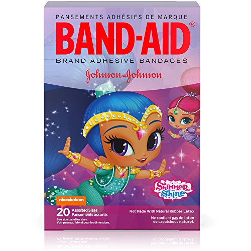 0381371170821 - BAND-AID BRAND NICKELODEON SHIMMER AND SHINE BANDAGES, 20 ASSORTED SIZES PER BOX (5 PACK)