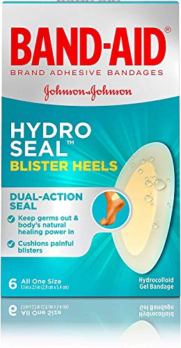 0381371174195 - BAND-AID BRAND HYDRO SEAL ADHESIVE BANDAGES FOR HEEL BLISTERS, WATERPROOF BLISTER PAD AND HYDROCOLLOID GEL BANDAGE, STERILE AND LONG-LASTING, 6 CT