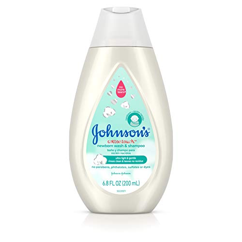 0381371177080 - JOHNSONS COTTON TOUCH NEWBORN BABY WASH & SHAMPOO, MADE WITH REAL COTTON 6.8 OZ
