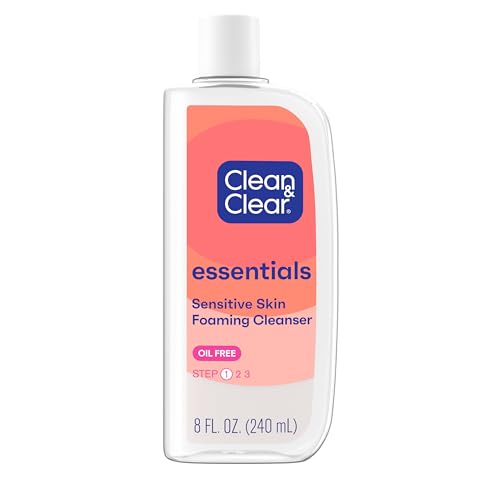 0381371177868 - CLEAN & CLEAR ESSENTIALS FOAMING FACIAL CLEANSER, OIL-FREE DAILY FACE WASH WITH GLYCERIN TO REMOVE ACNE BREAKOUT-CAUSING DIRT, OIL & MAKEUP WITHOUT OVER-DRYING, 8 FL OZ (PACKAGING MAY VARY)