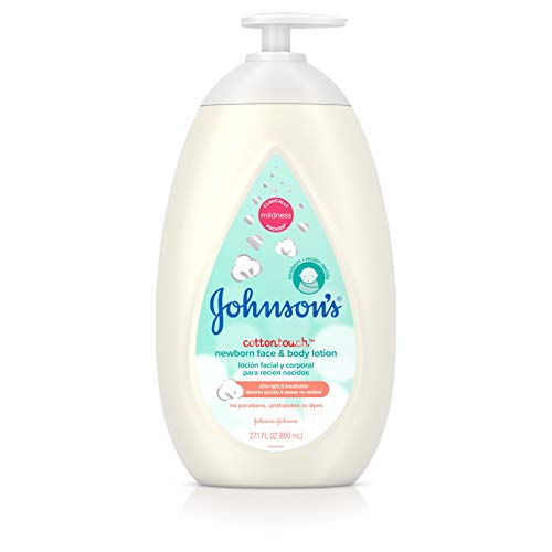 0381371178346 - JOHNSONS COTTONTOUCH NEWBORN BABY FACE AND BODY LOTION, HYPOALLERGENIC AND PARABEN-FREE MOISTURIZATION FOR BABYS SENSITIVE SKIN, MADE WITH REAL COTTON, 27.1 FL. OZ