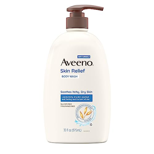 0381371178537 - AVEENO SKIN RELIEF FRAGRANCE-FREE BODY WASH WITH OAT TO SOOTHE DRY ITCHY SKIN, GENTLE, SOAP-FREE & DYE-FREE FOR SENSITIVE SKIN, 33 FL. OZ