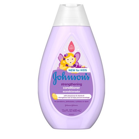 0381371191734 - JOHNSON’S STRENGTHENING TEAR-FREE KIDS’ CONDITIONER WITH VITAMIN E STRENGTHENS & HELPS PREVENT BREAKAGE, PARABEN-, SULFATE- & DYE-FREE, HYPOALLERGENIC & GENTLE ON TODDLER HAIR, 13.6 FL. OZ