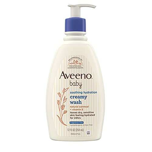 0381371191970 - AVEENO BABY SOOTHING HYDRATION CREAMY BODY WASH WITH NATURAL OATMEAL, BABY BATH WASH FOR DRY & SENSITIVE SKIN, HYPOALLERGENIC, FRAGRANCE-, PARABEN- & TEAR-FREE FORMULA, 12 FL. OZ