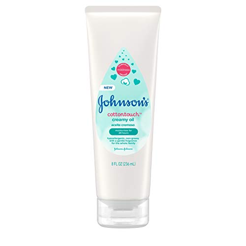 0381371192922 - JOHNSON’S COTTONTOUCH MOISTURIZING CREAMY OIL FOR BABY, BODY LOTION WITH REAL COTTON AND GENTLE FRAGRANCE, HYPOALLERGENIC, NON-GREASY, PARABEN-FREE, PHTHALATE-FREE AND DYE-FREE, 8 FL. OZ