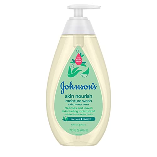 0381371196470 - JOHNSONS SKIN NOURISHING MOISTURE BABY BODY WASH WITH ALOE SCENT & VITAMIN E, HYPOALLERGENIC & TEAR FREE BATH WASH FOR THE WHOLE FAMILY, PARABEN- & SULFATE-FREE, 20.3 FL. OZ