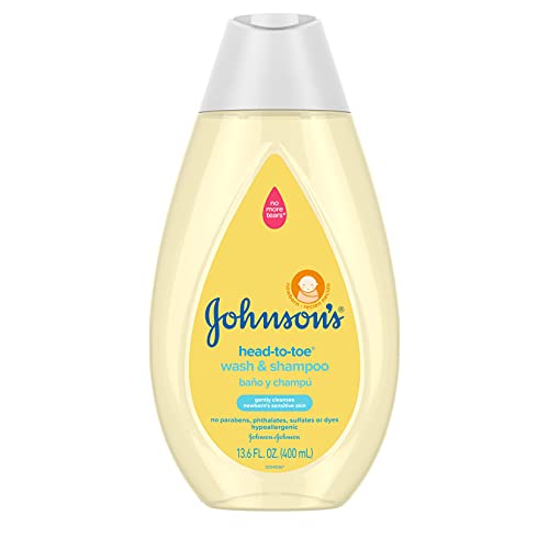 0381371196654 - JOHNSONS HEAD-TO-TOE GENTLE BABY WASH & SHAMPOO, TEAR-FREE, SULFATE-FREE & HYPOALLERGENIC BATH WASH FOR BABYS SENSITIVE SKIN & HAIR, PH BALANCED, WASHES AWAY 99.9% OF GERMS 13.6 FL. OZ